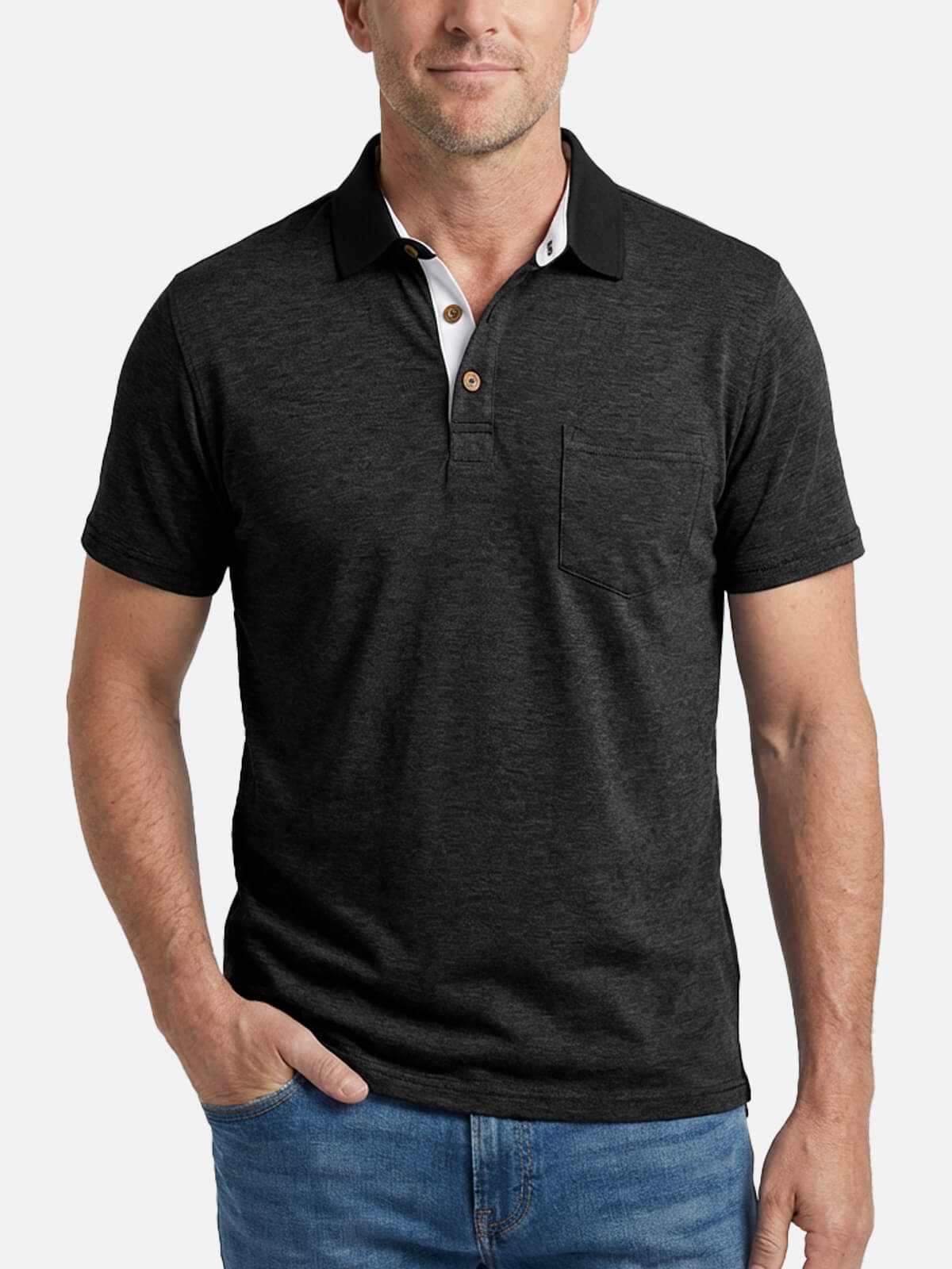 Men's Classic Pocket Polo Short Sleeve Shirt Eleven Oasis