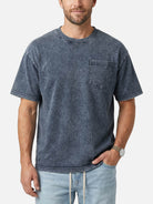 Men's Washed Pocket Crew Neck T-Shirt Eleven Oasis