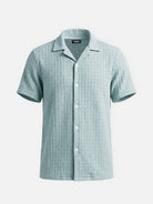 Men's Textured Knit Slim Fit Short Sleeve Shirt Eleven Oasis