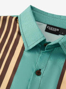 Tall Men's Striped Everyday with Toucan in a Cocktail Glass Short Sleeve Shirt ElevenOasis