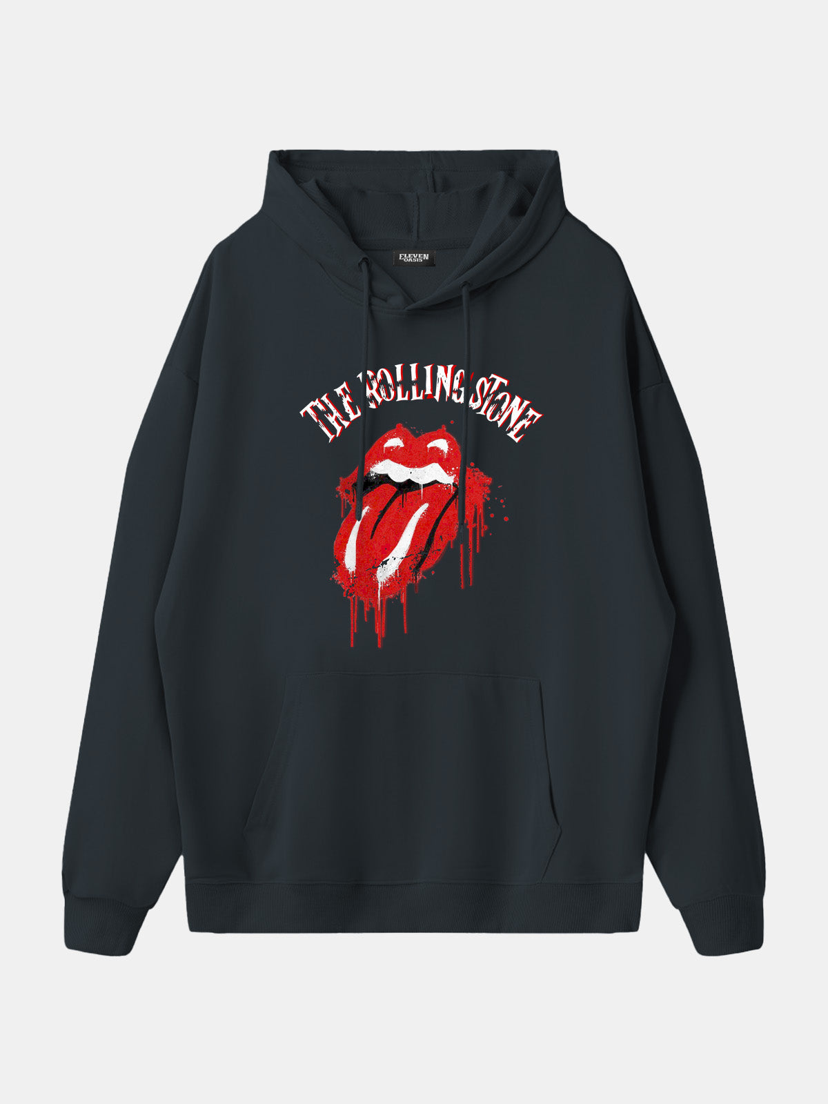 Rolling Stones Dripping Tongue Logo Hoodie Eleven Oasis