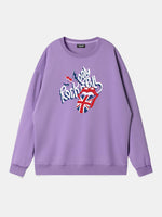 Rolling Stones Union Jack Lips Graphic Sweatshirt Eleven Oasis
