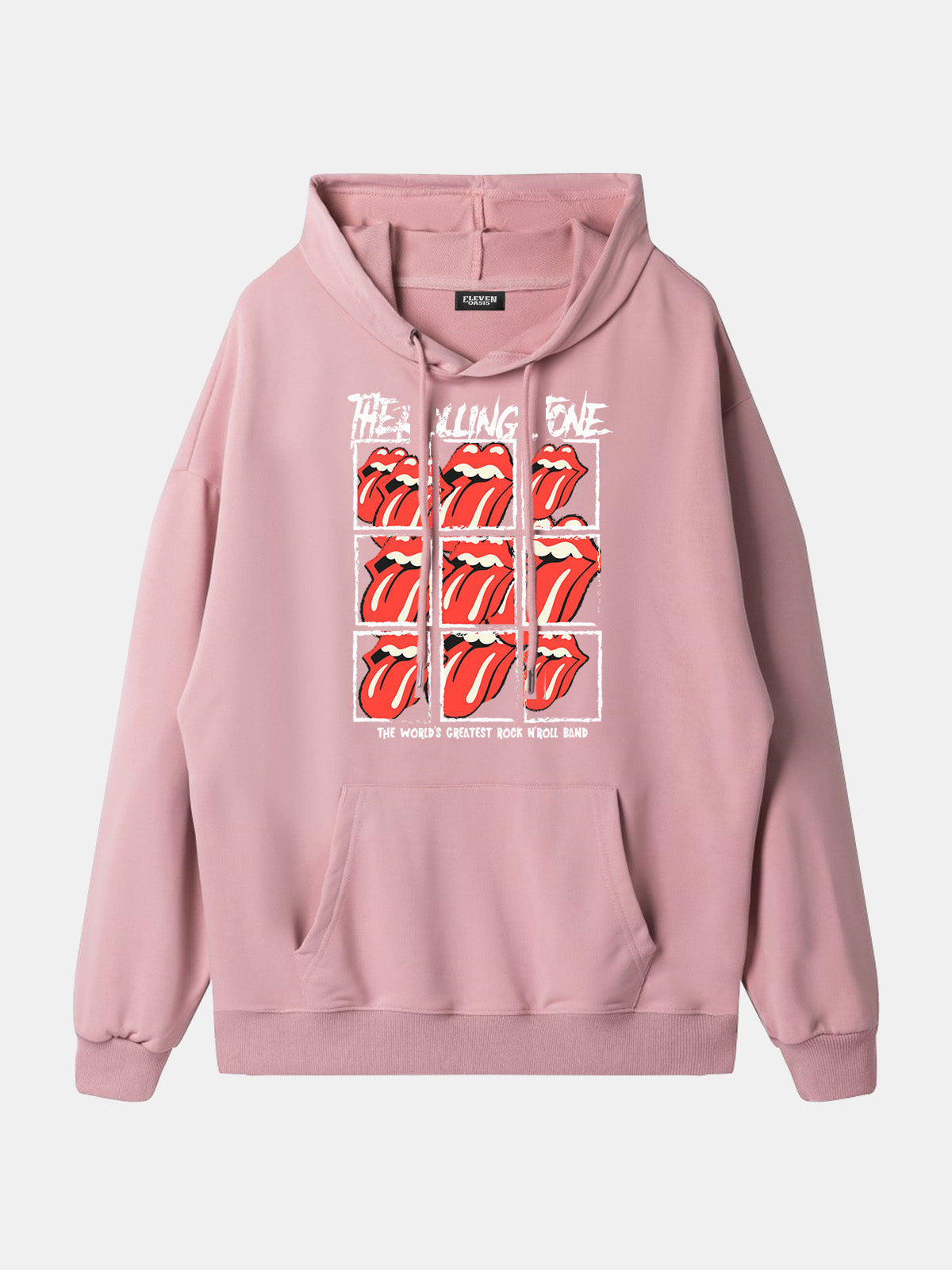 Rolling Stones Tongue Logo Grid Hoodie Eleven Oasis