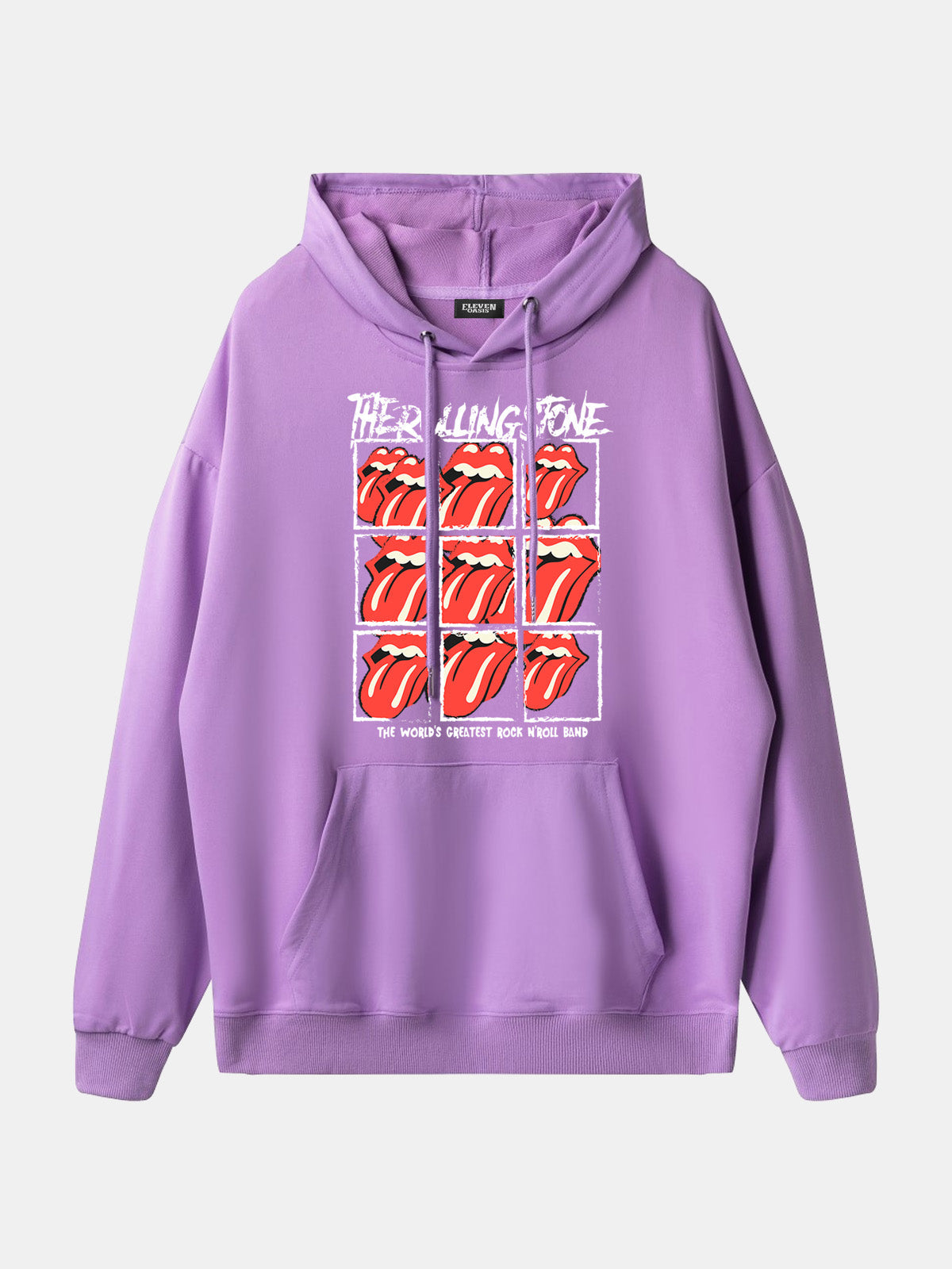 Rolling Stones Tongue Logo Grid Hoodie Eleven Oasis