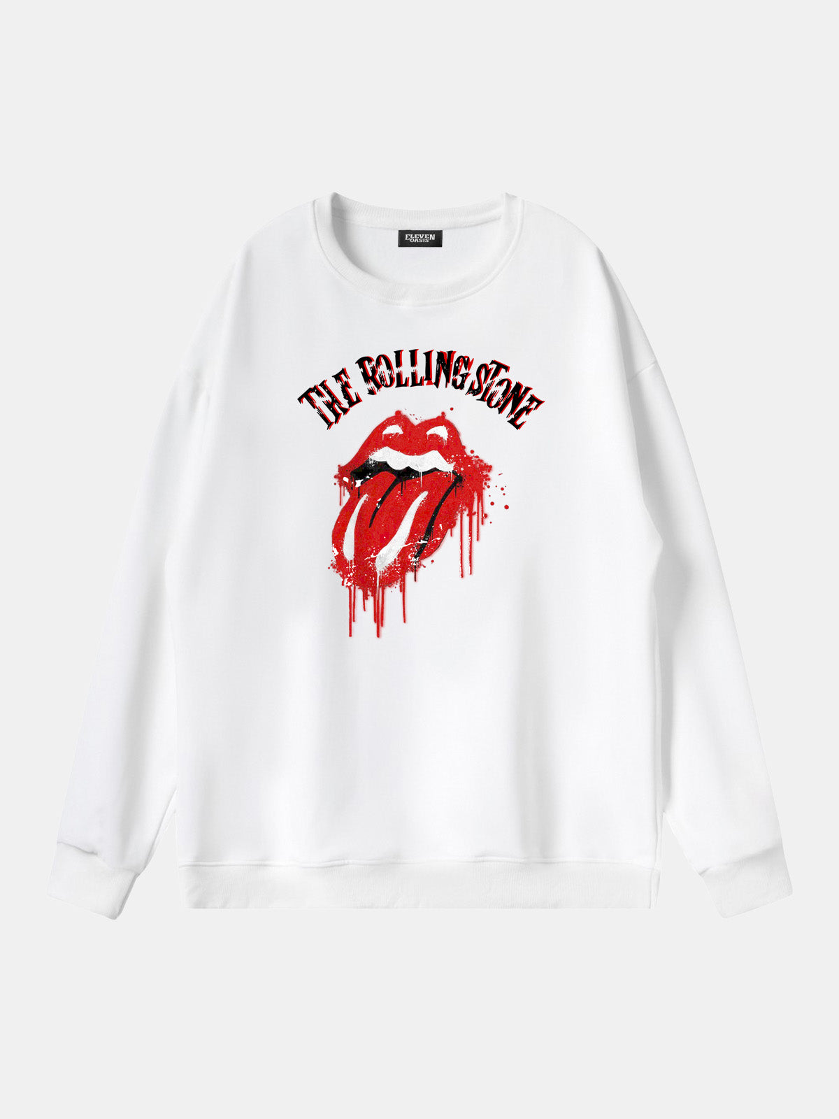 Rolling Stones Dripping Tongue Logo Sweatshirt Eleven Oasis