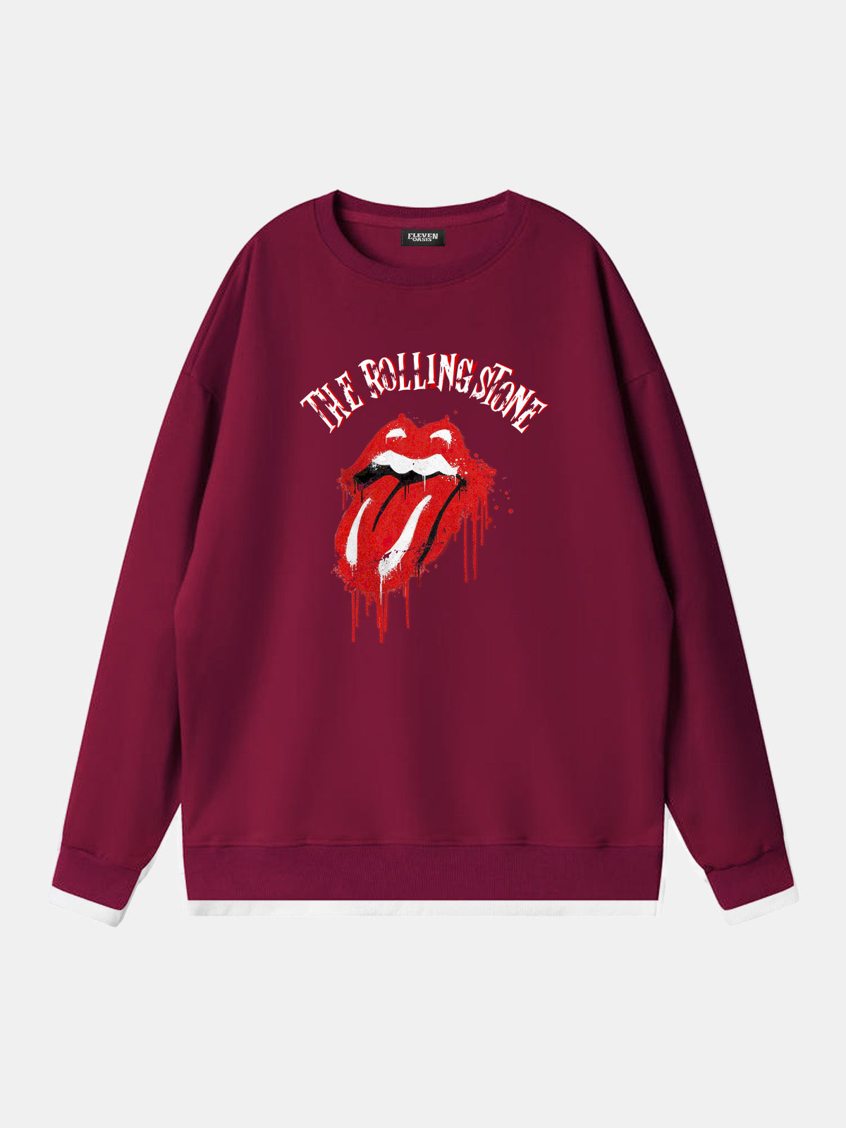 Rolling Stones Dripping Tongue Logo Sweatshirt Eleven Oasis