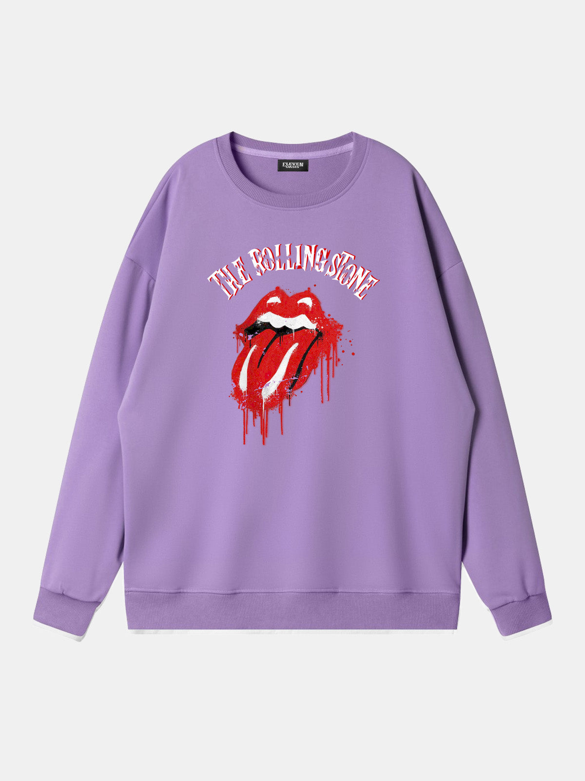 Rolling Stones Dripping Tongue Logo Sweatshirt Eleven Oasis