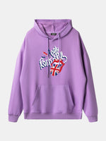 Rolling Stones Union Jack Lips Graphic Hoodie Eleven Oasis