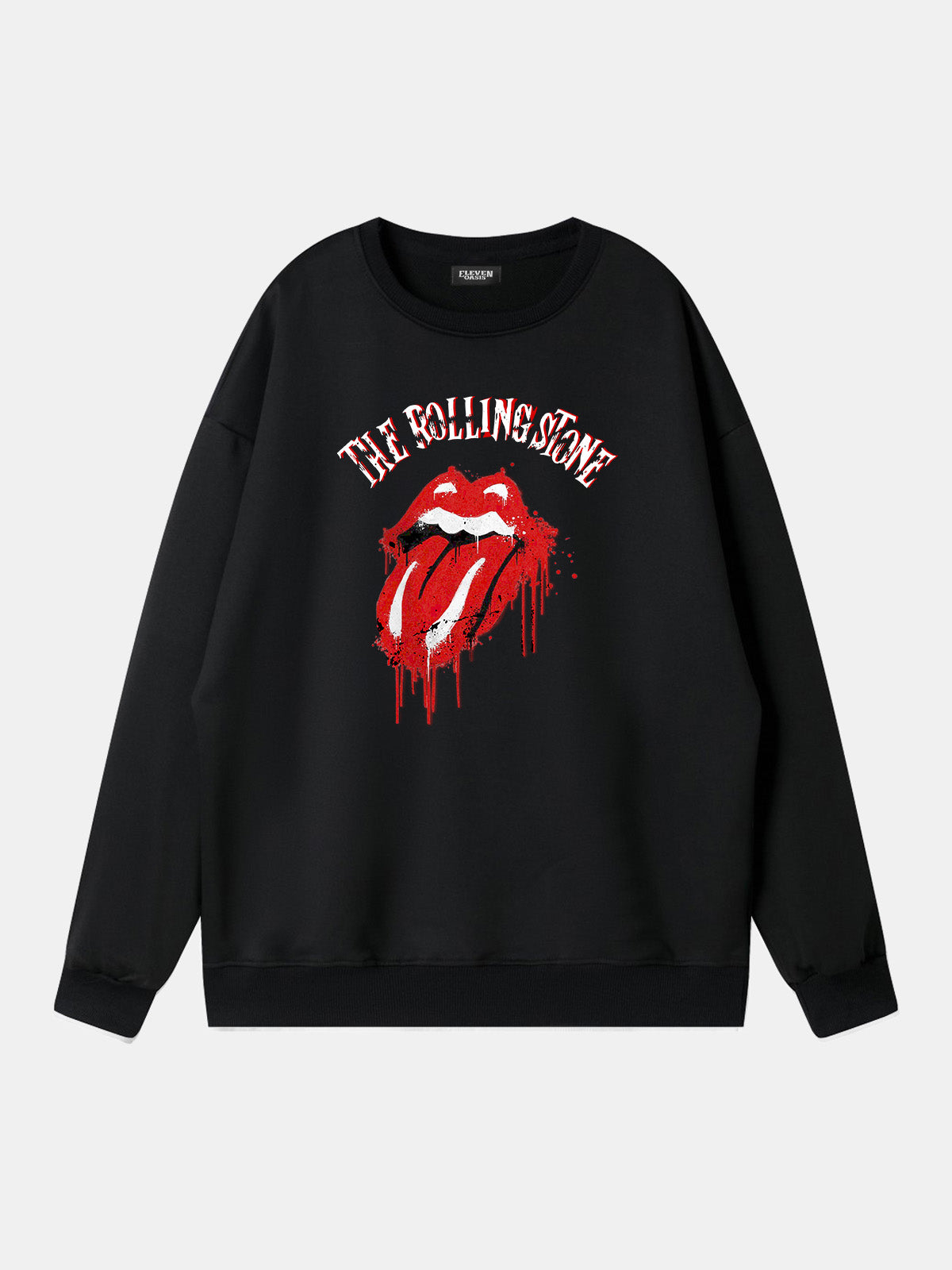 Rolling Stones Dripping Tongue Logo Sweatshirt Eleven Oasis
