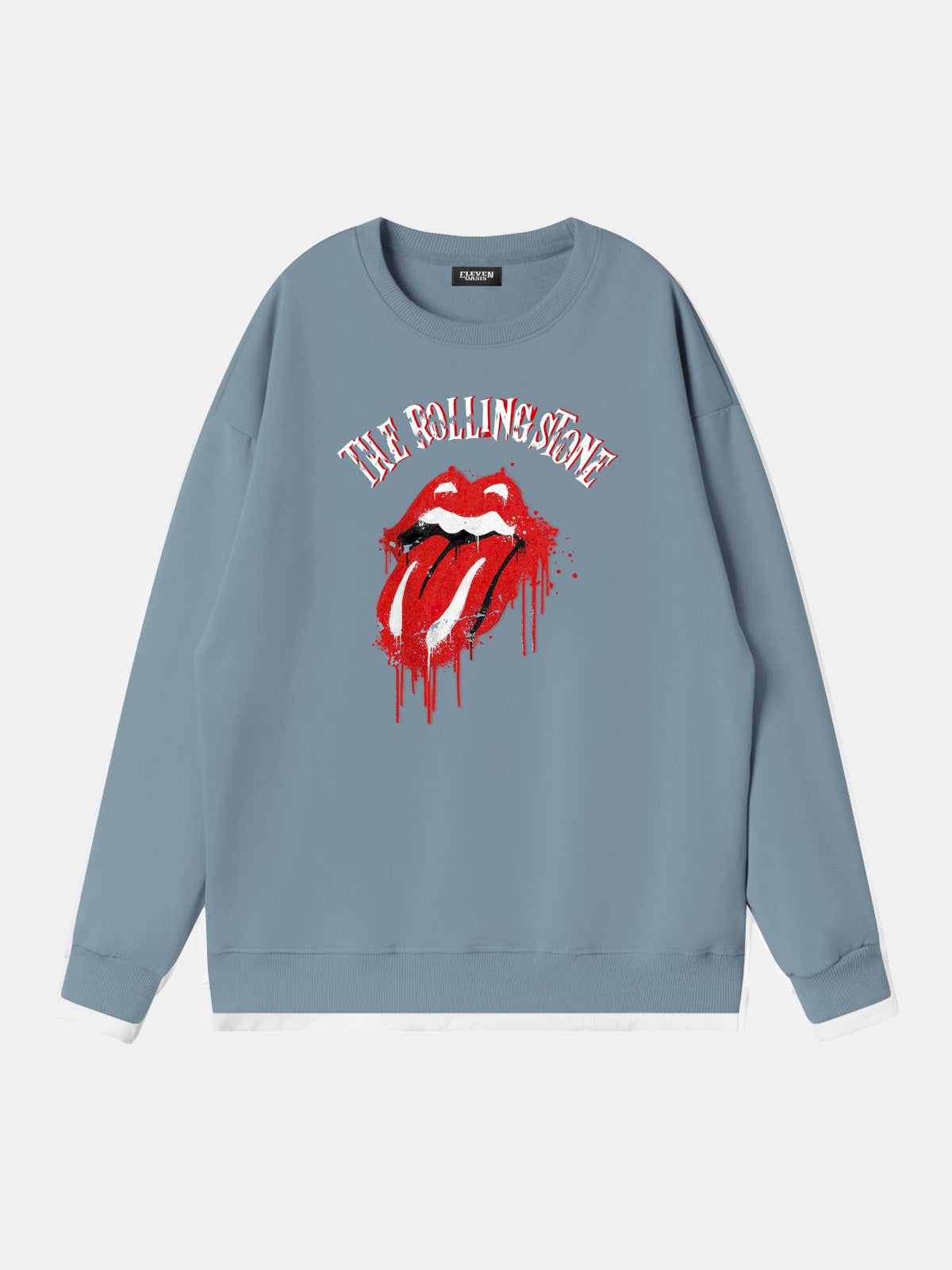 Rolling Stones Dripping Tongue Logo Sweatshirt Eleven Oasis