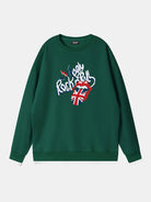 Rolling Stones Union Jack Lips Graphic Sweatshirt Eleven Oasis