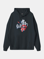 Rolling Stones Union Jack Lips Graphic Hoodie Eleven Oasis