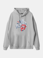 Rolling Stones Union Jack Lips Graphic Hoodie Eleven Oasis