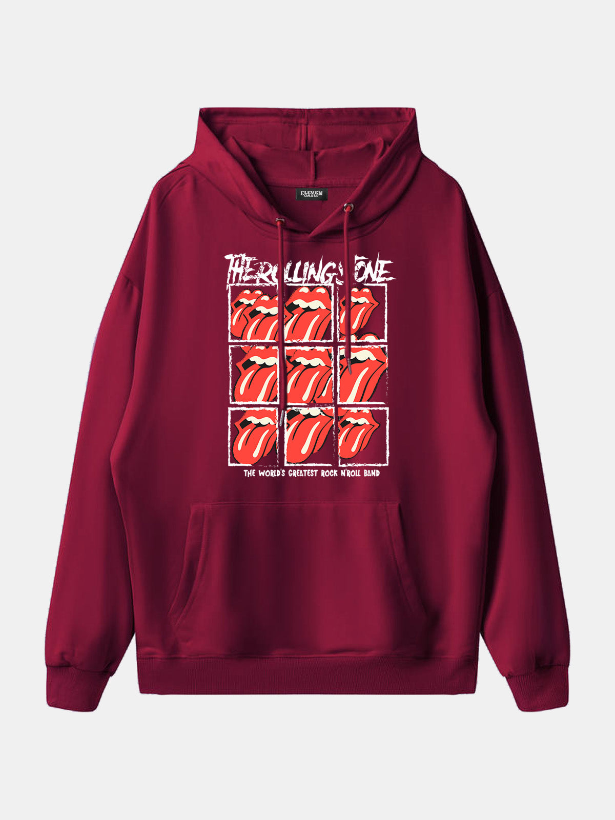 Rolling Stones Tongue Logo Grid Hoodie Eleven Oasis