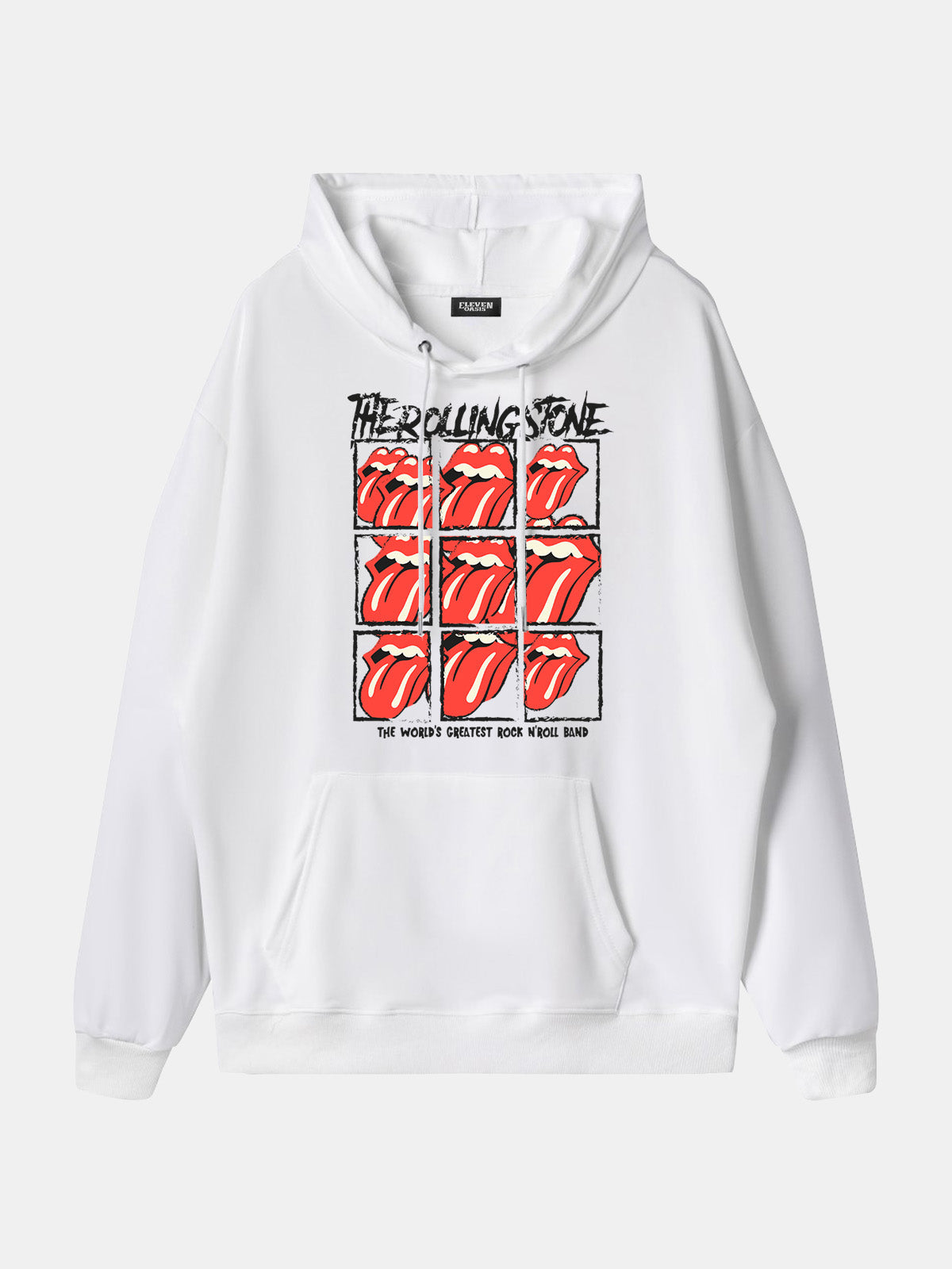 Rolling Stones Tongue Logo Grid Hoodie Eleven Oasis