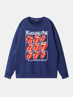 Rolling Stones Tongue Logo Grid Sweatshirt Eleven Oasis