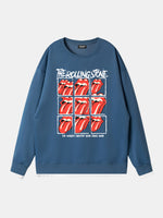 Rolling Stones Tongue Logo Grid Sweatshirt Eleven Oasis