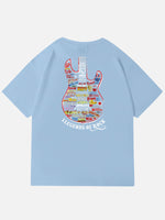 Legends of Rock Guitar Collage Cotton T-Shirt Eleven Oasis