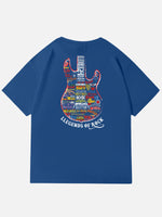 Legends of Rock Guitar Collage Cotton T-Shirt Eleven Oasis