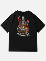 Legends of Rock Guitar Collage Cotton T-Shirt Eleven Oasis