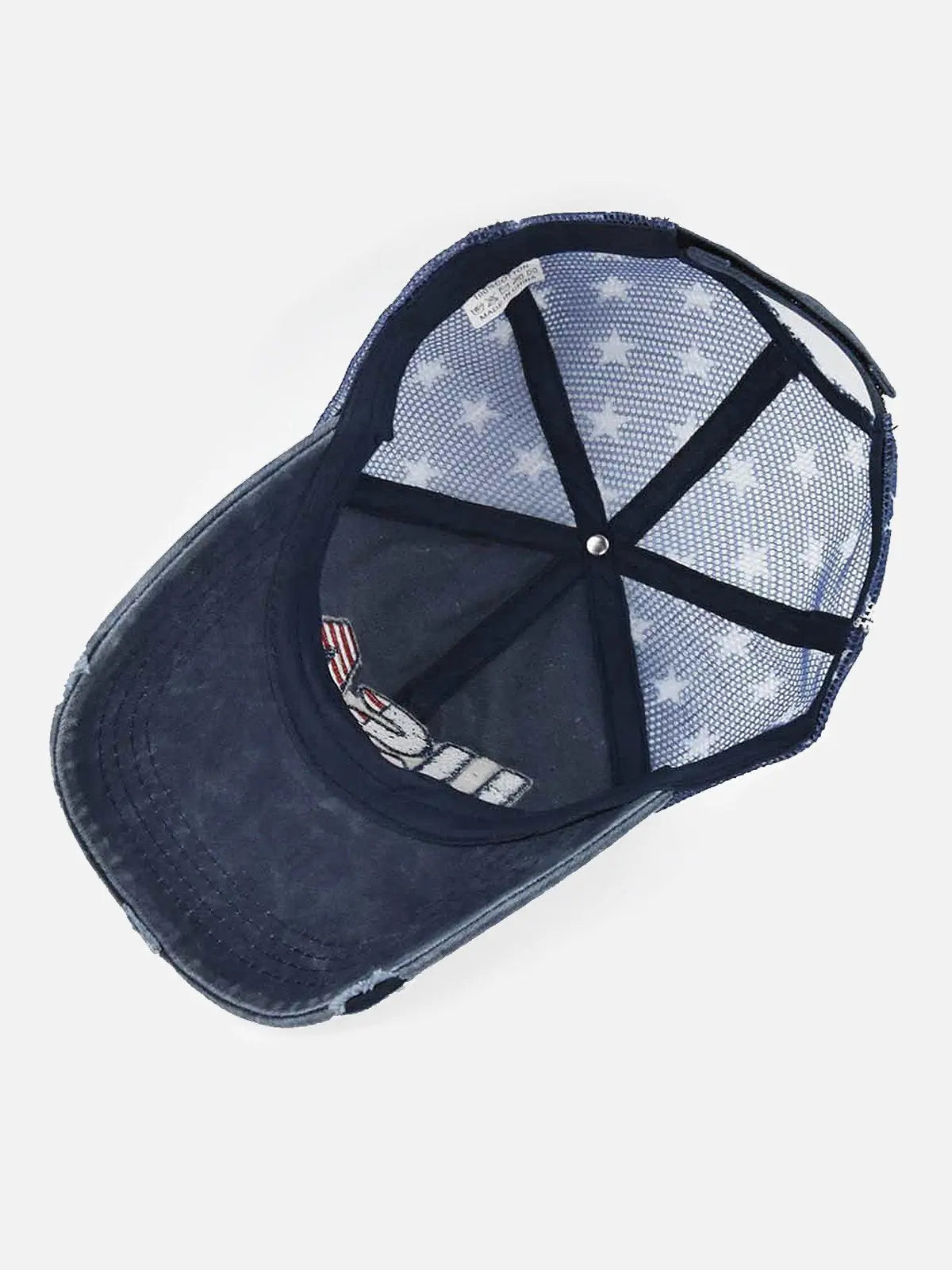 USA Embroidered Distressed Mesh Baseball Cap Eleven Oasis