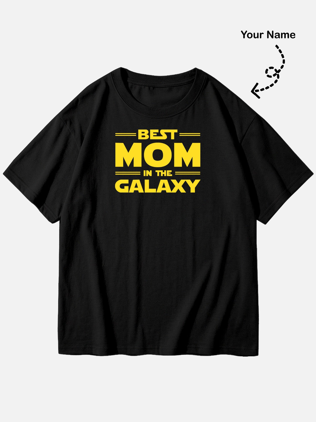 Custom Best Mom in the Galaxy Cotton Short Sleeve T-Shirt Eleven Oasis