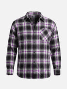 Men's Shadow Plaid Pocket Long Sleeve Shirt Eleven Oasis