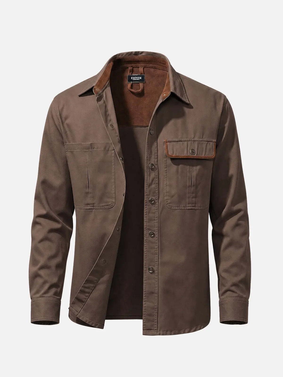 Men's Relaxed Fit Vintage Utility Overshirt Jacket ElevenOasis