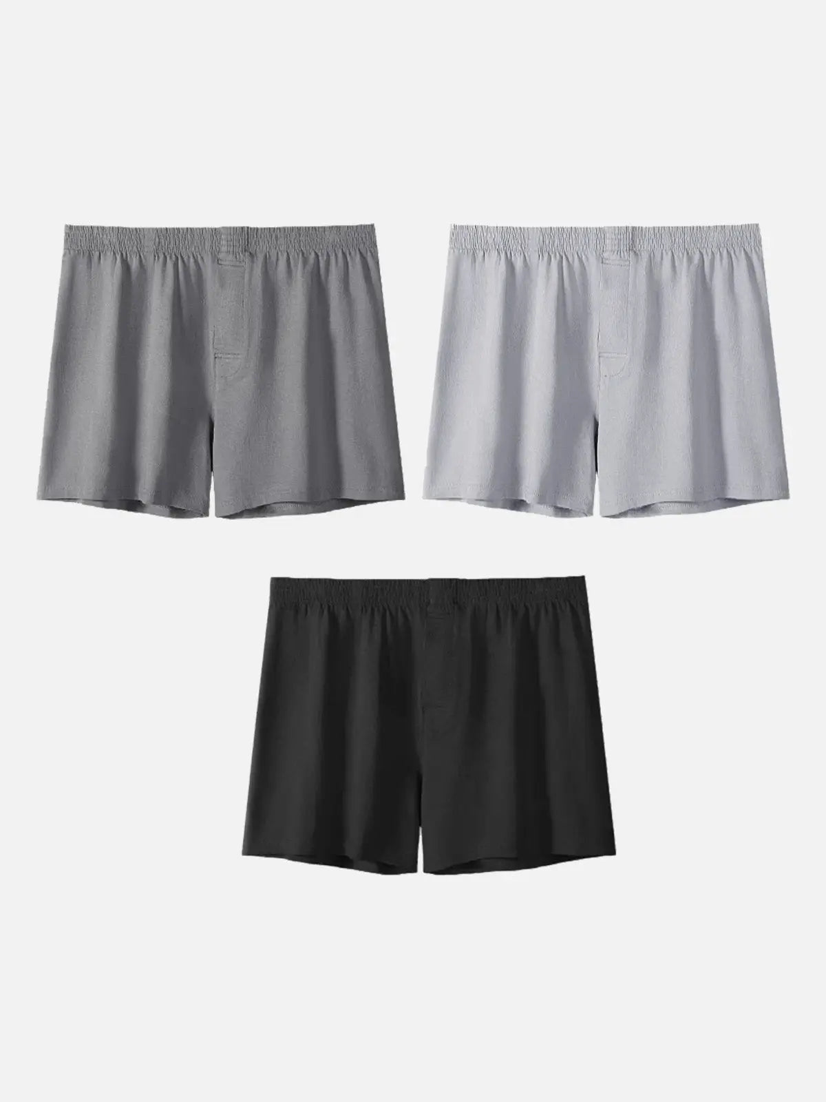 Men's Cotton Stretch Button Fly Boxer Shorts 3-Pack Eleven Oasis
