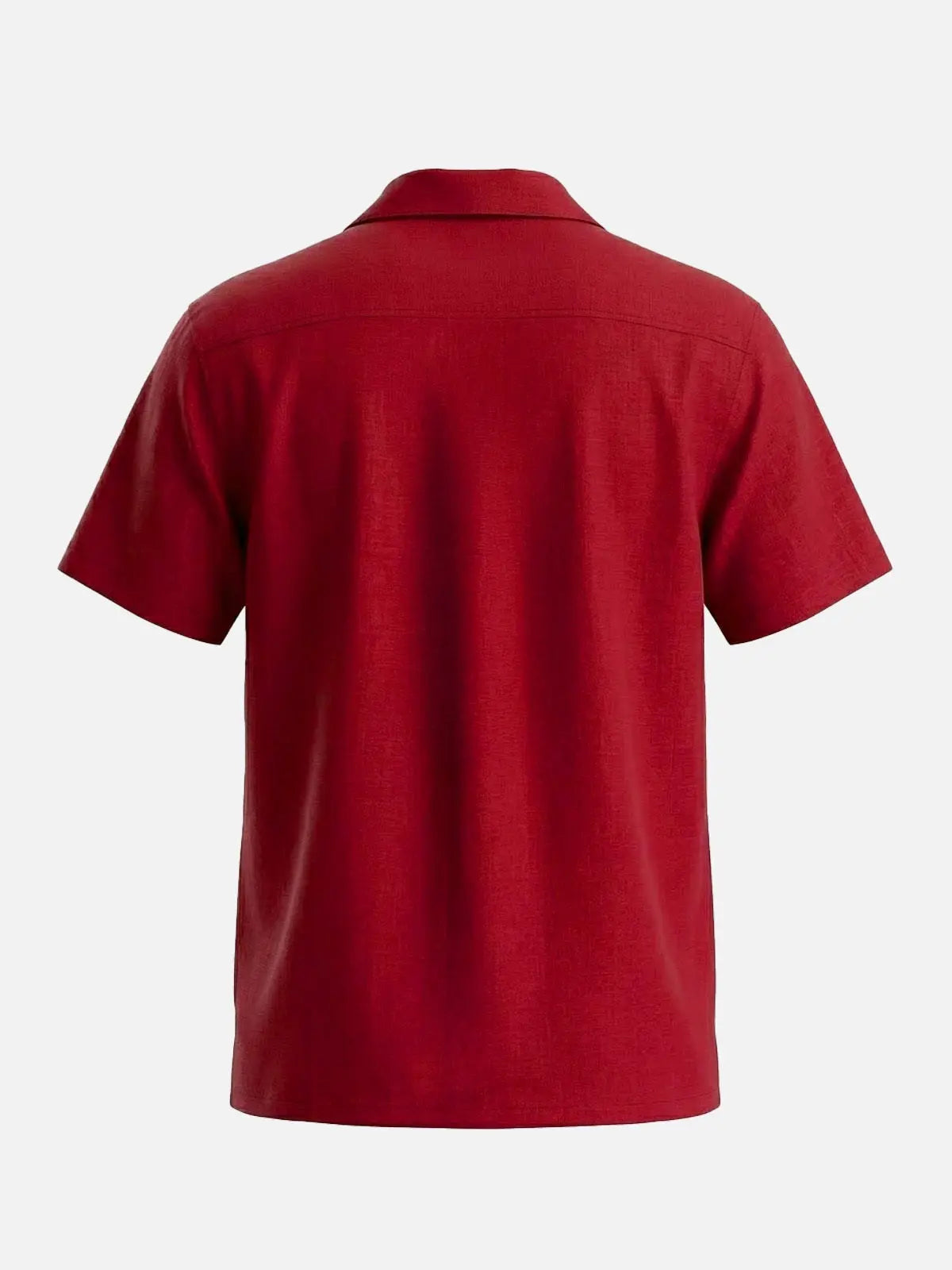 Men's Retro Vertical Panel Camp Collar Short Sleeve Shirt Eleven Oasis