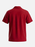 Men's Retro Vertical Panel Camp Collar Short Sleeve Shirt Eleven Oasis