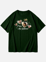 Custom Love Photo Cotton Short Sleeve T-Shirt Eleven Oasis