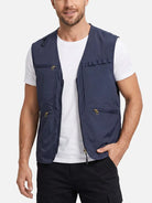 Men's Slim Fit Multi-Pocket Outdoor Utility Vest Eleven Oasis