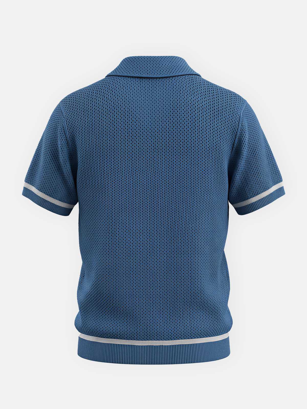 Men's Open Knit Resort Short Sleeve Shirt Eleven Oasis