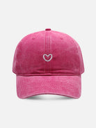 Heart Washed Cotton Baseball Cap Eleven Oasis