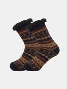 Patterned Wool-Style Slipper Socks ElevenOasis
