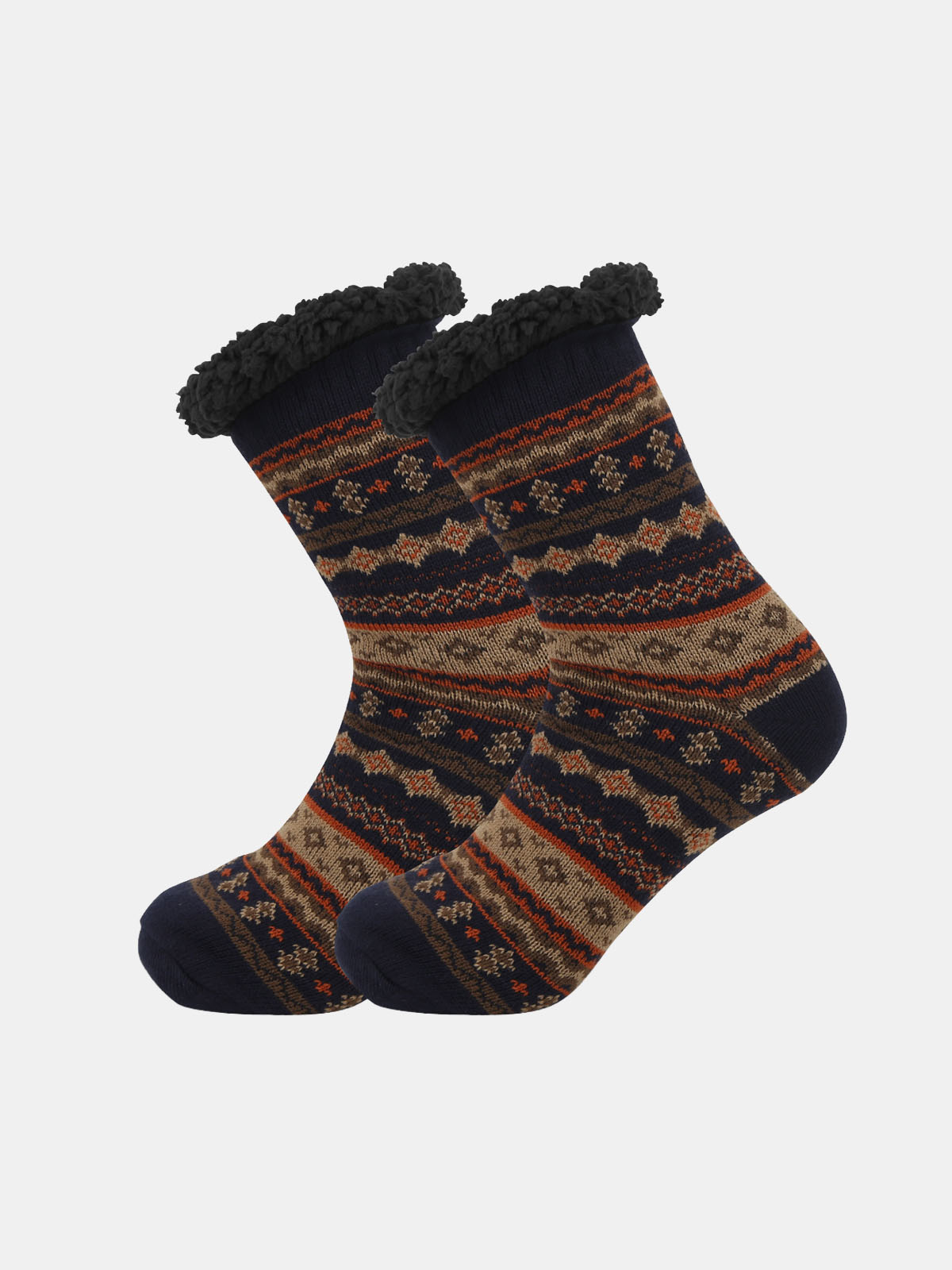 Patterned Wool-Style Slipper Socks Eleven Oasis