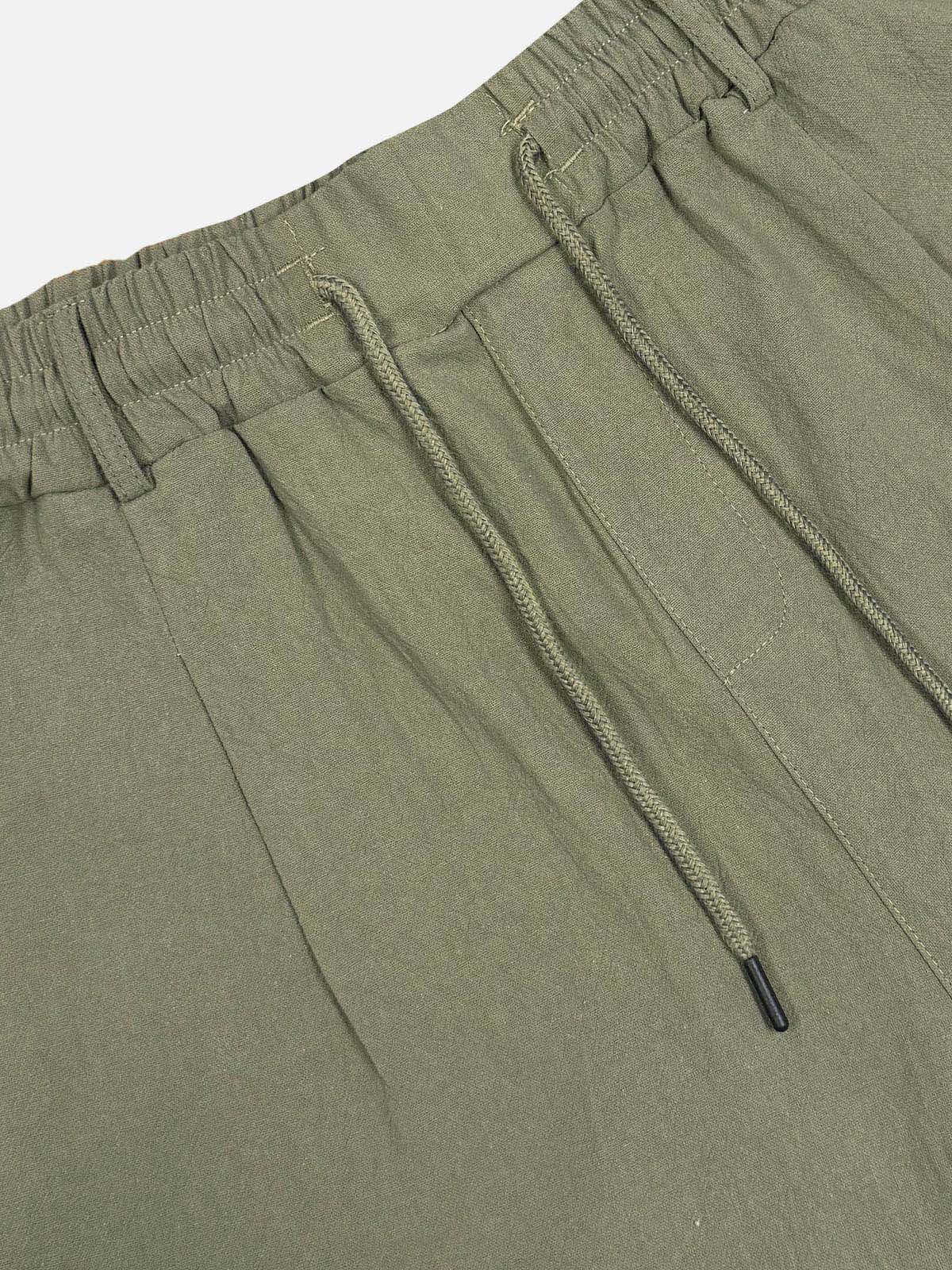Men's Linen Cotton Blend Drawstring Shorts Eleven Oasis