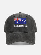 Men's Flag Embroidered Washed Baseball Cap Eleven Oasis