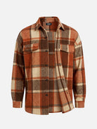 Men's Brushed Overscale Plaid Double Pocket Long Sleeve Shirt Eleven Oasis