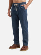 Men's Classic Straight-Leg Drawstring Denim Pants ElevenOasis