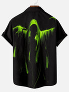 Tall Men's Grim Reaper Halloween Short Sleeve Shirt Eleven Oasis