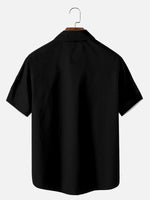 Men's Black Cat Short Sleeve Shirt Eleven Oasis