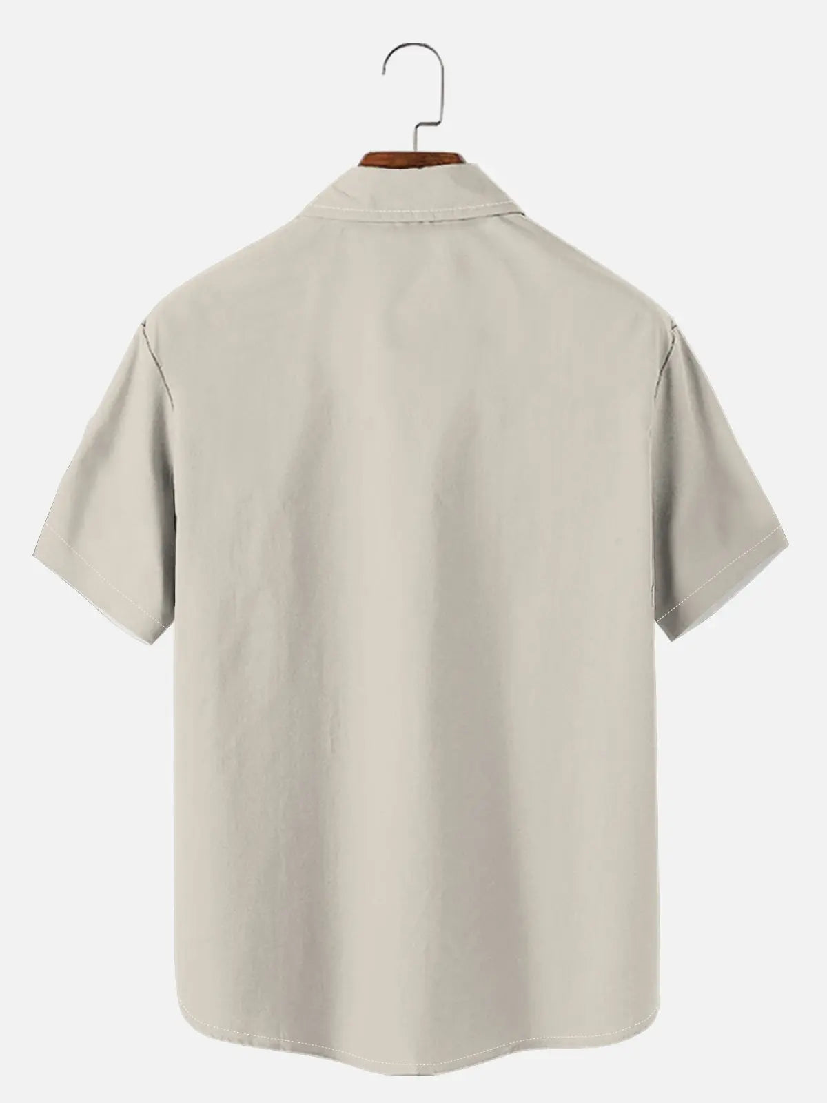 Men's Classic Striped Bowling Style Short Sleeve Shirt ElevenOasis