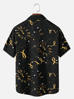 Men's New Year Countdown Clock & Confetti Short Sleeve Shirt Eleven Oasis
