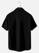 Men's Basic 50s Style Bowling Short Sleeve Shirt ElevenOasis
