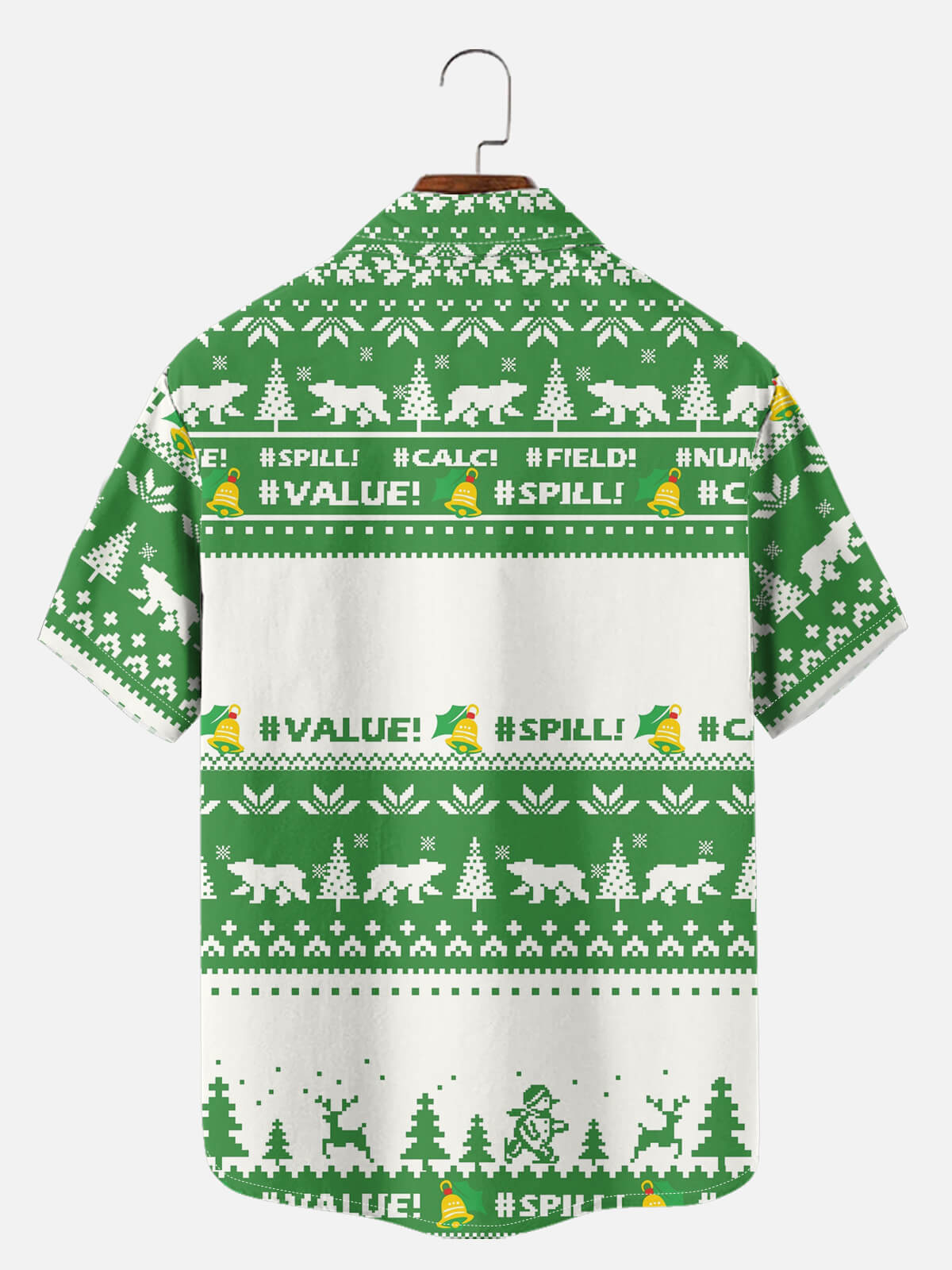 Men's Santa's Excel Budget Fail Christmas Short Sleeve Shirt Eleven Oasis