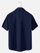 Tall Men's Geometric Stripe Fiesta Short Sleeve Shirt Eleven Oasis