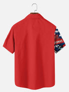 Tall Men's American Road Trip Collage Short Sleeve Shirt Eleven Oasis