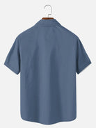 Men's Unilateral Striped Flower Vacation Casual Short Sleeve Shirt ElevenOasis